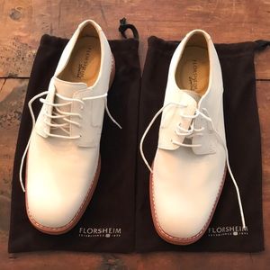 Florsheim Men’s White Nubuck Derby Shoes